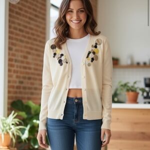 Escada Embellished Cardigan Sweater Size 38 equivalent to Size M in US